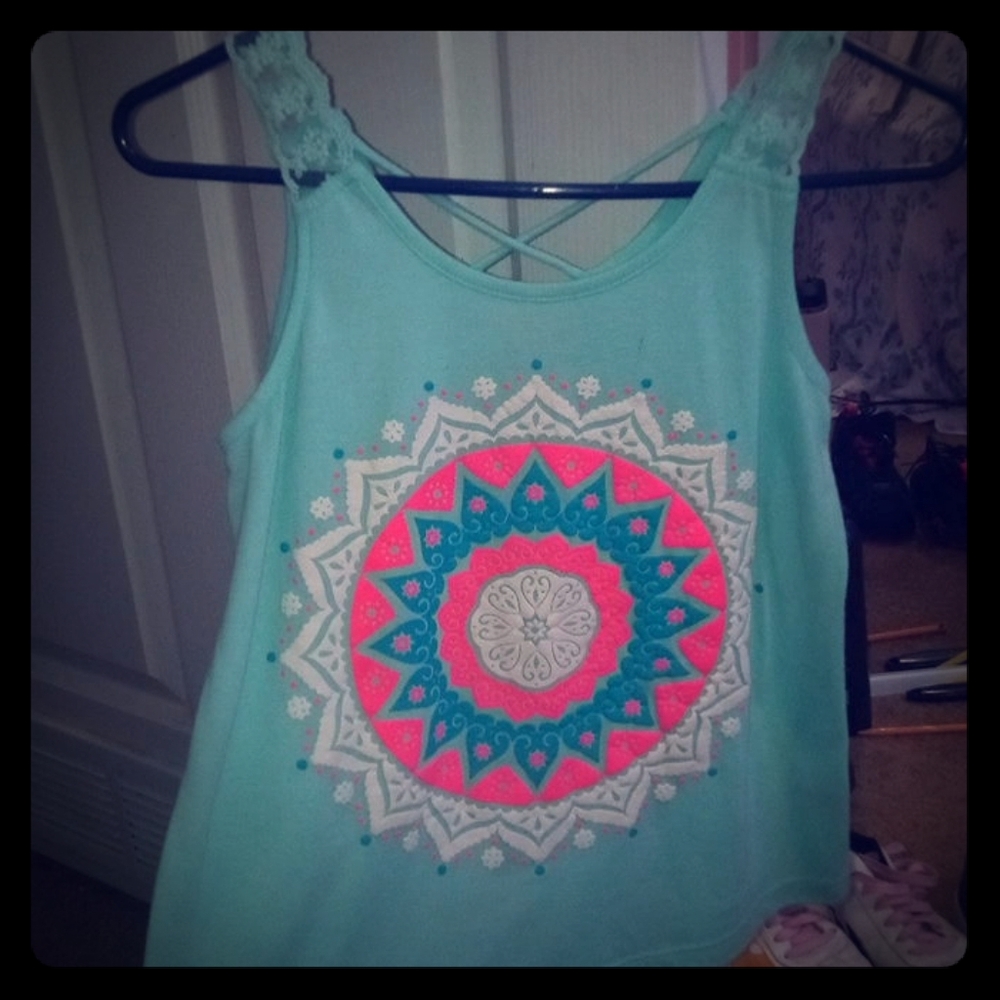 Tang top flowy light blue